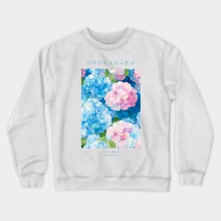 Hydrangea flowers watercolor painting Crewneck Sweatshirt